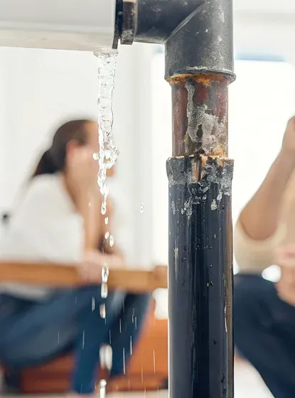 Plumber repairing pipework in a Logan home